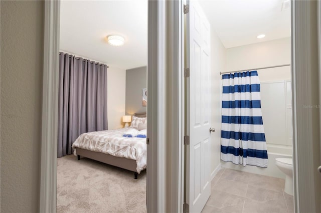 view of carpeted bedroom