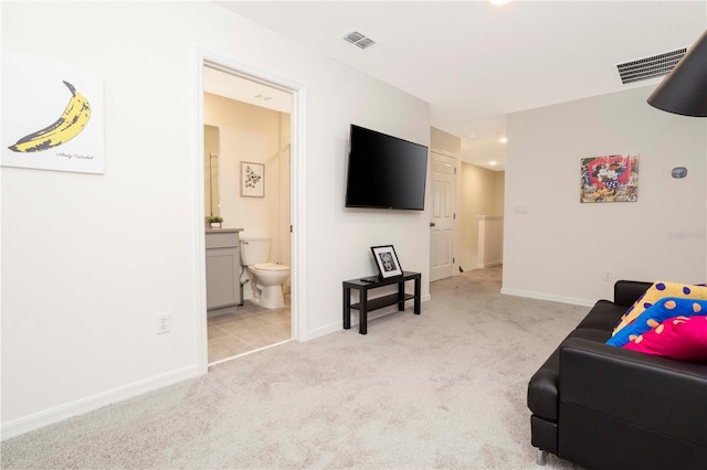 view of carpeted living room