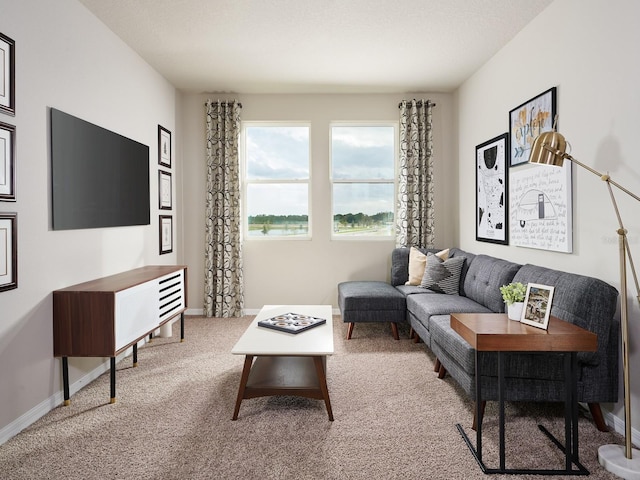 view of carpeted living room