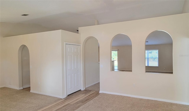 view of carpeted spare room