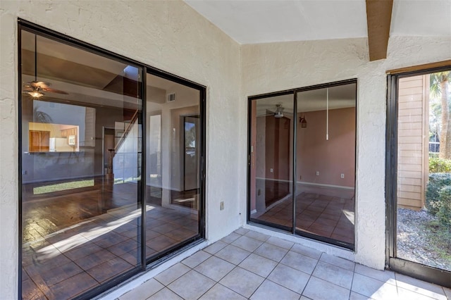 3002 Clubview Dr, Orlando, FL 32822 - unfurnished sunroom with a ceiling fan