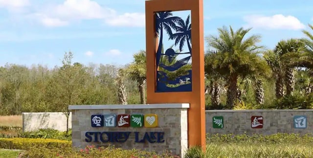 view of community sign