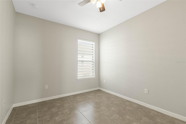 empty room featuring ceiling fan