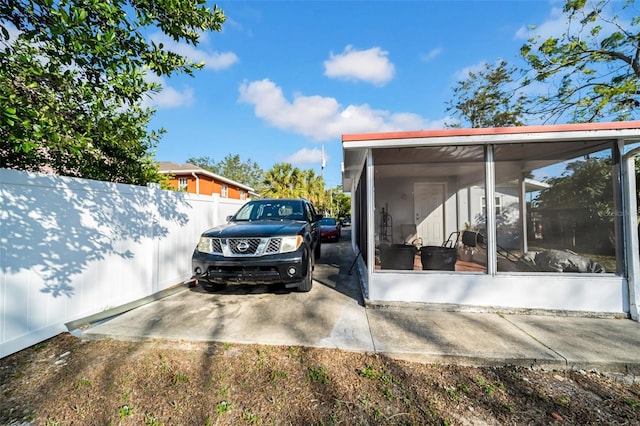 view of vehicle parking