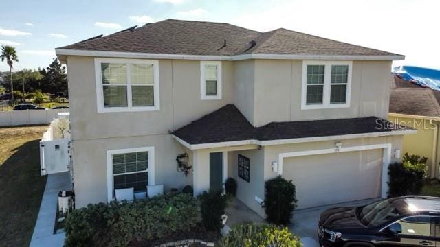 view of front facade with a garage