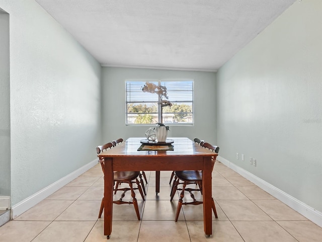 view of tiled dining area