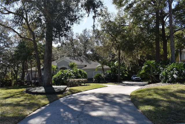 exterior space with a front yard