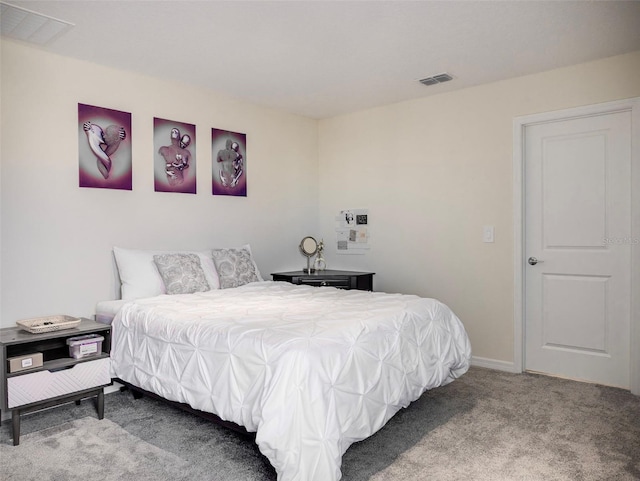 bedroom with carpet floors