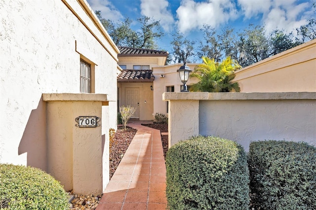 view of doorway to property