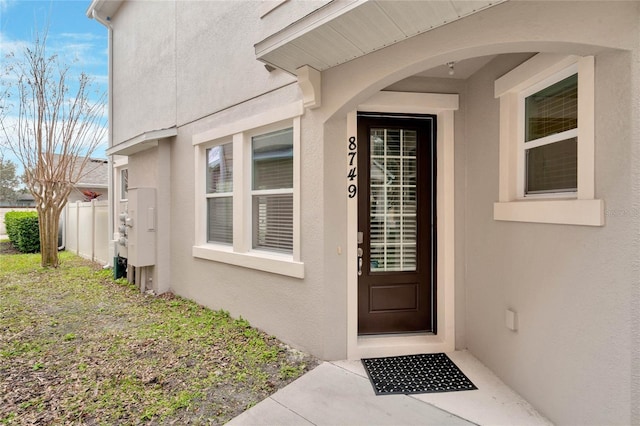 view of doorway to property