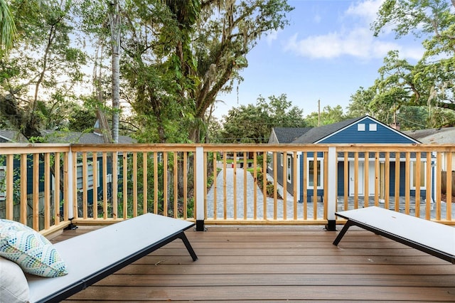 view of wooden terrace