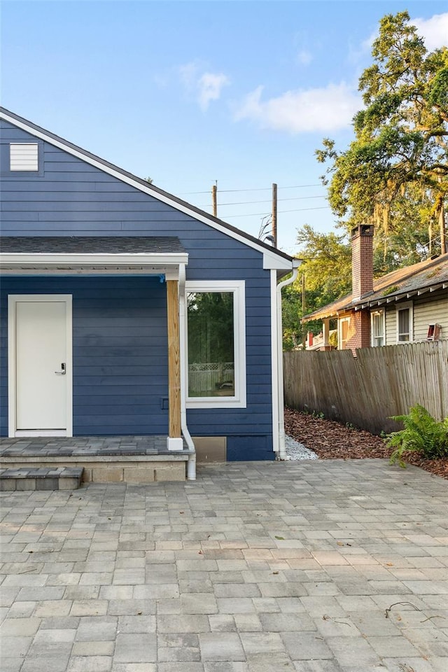 exterior space with a patio