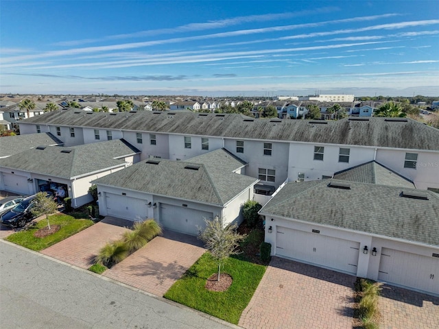 drone / aerial view with a residential view