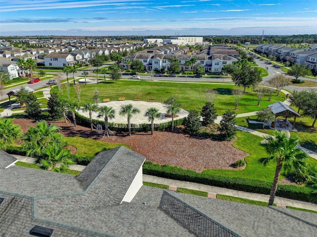 drone / aerial view with a residential view