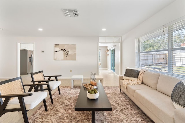 living room featuring hardwood / wood-style flooring