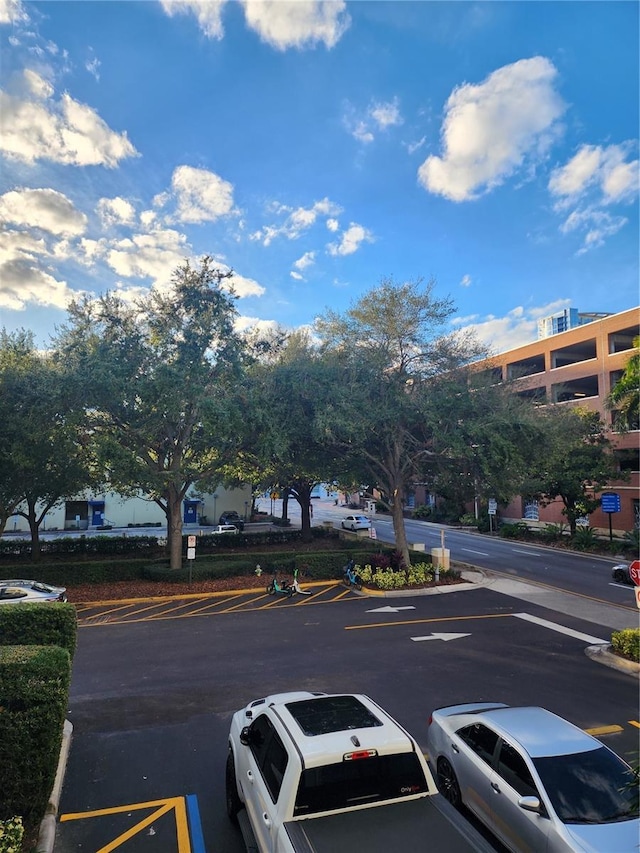 view of uncovered parking lot