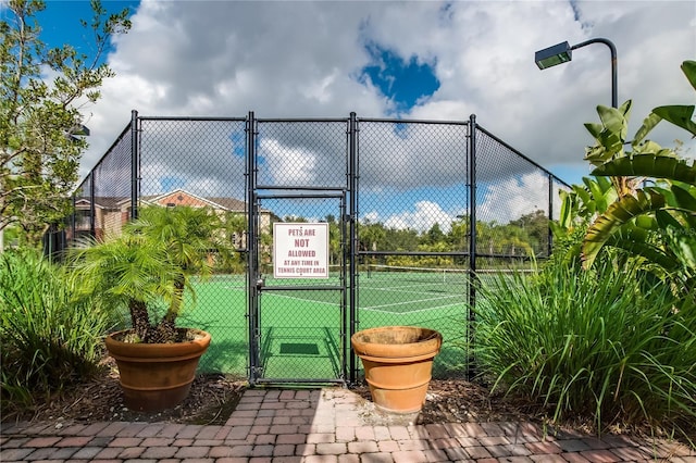 view of tennis court