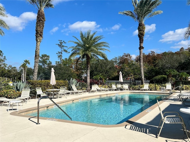 view of pool with a patio area