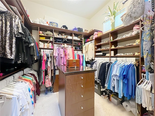 view of walk in closet