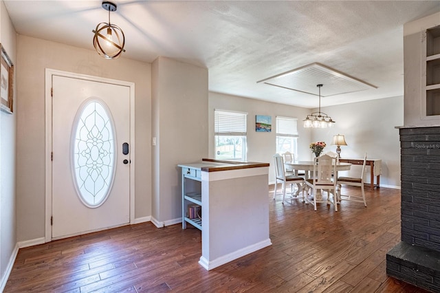 entryway featuring dark hardwood / wood-style flooring