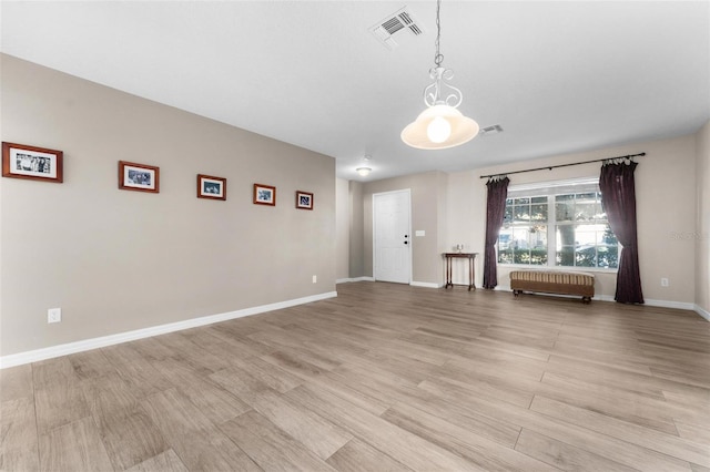 interior space with light wood-type flooring