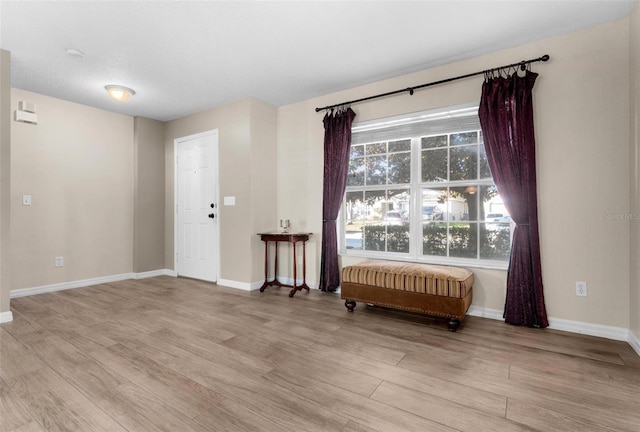 interior space featuring light wood-type flooring