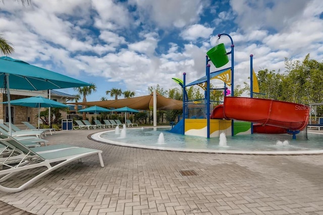 exterior space featuring a playground