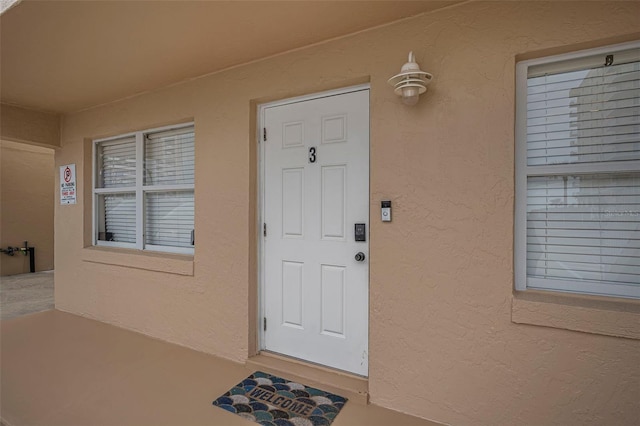 view of doorway to property