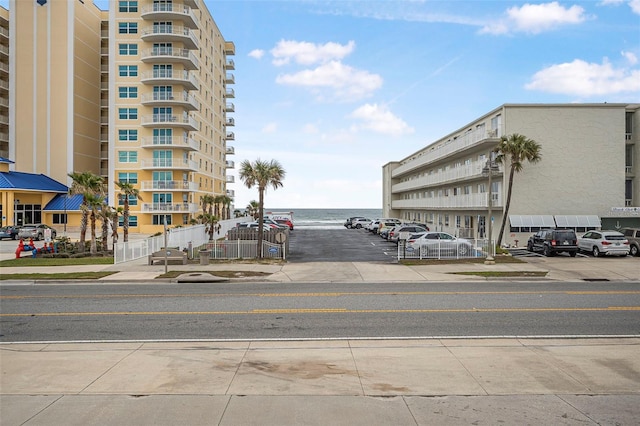 view of property with a water view