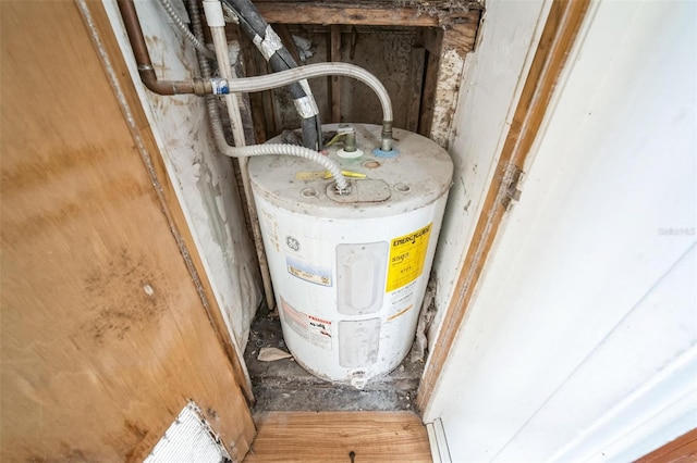 room details featuring electric water heater