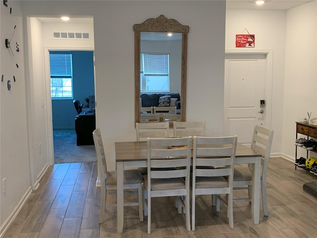 view of dining area