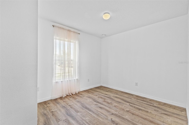 empty room featuring light hardwood / wood-style flooring