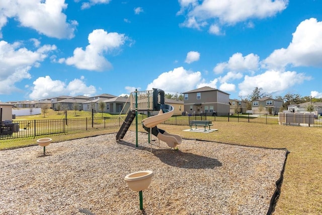 view of playground with a yard