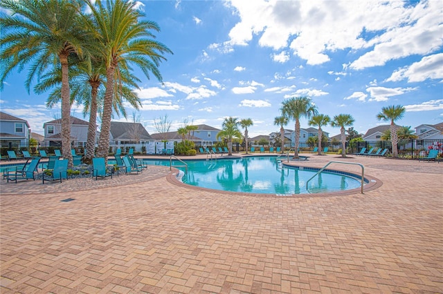 view of pool with a patio