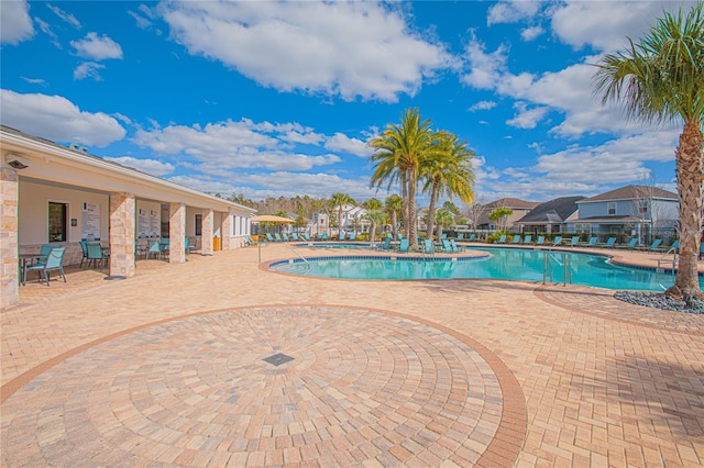 view of pool with a patio