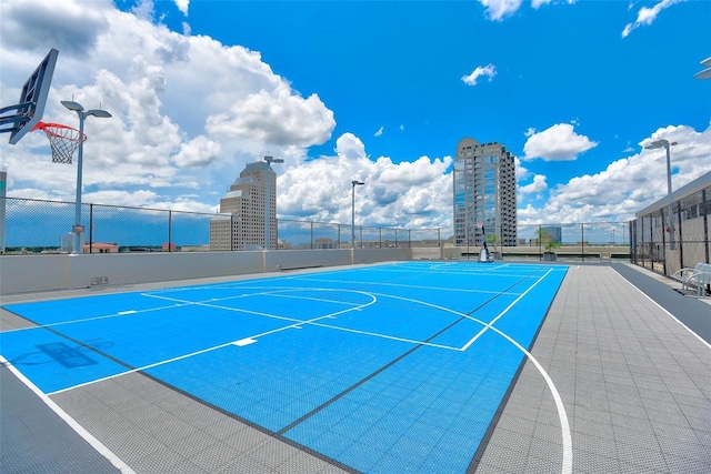 view of basketball court