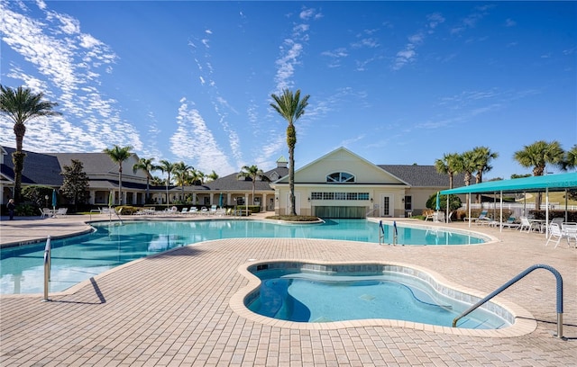 view of pool with a patio