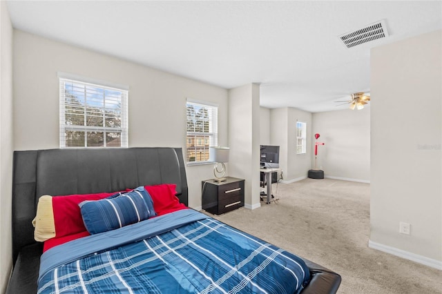 view of carpeted bedroom