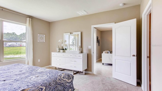 view of carpeted bedroom