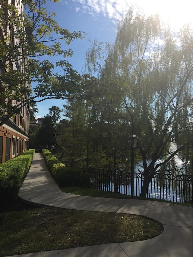 exterior space featuring a water view