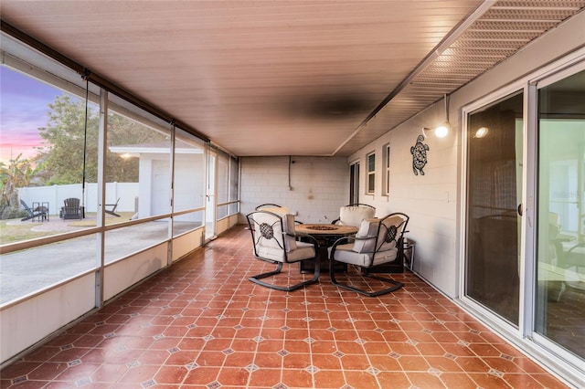 view of sunroom / solarium