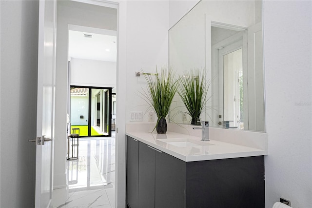 bathroom featuring vanity and plenty of natural light