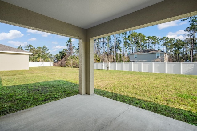 view of patio / terrace featuring a fenced backyard