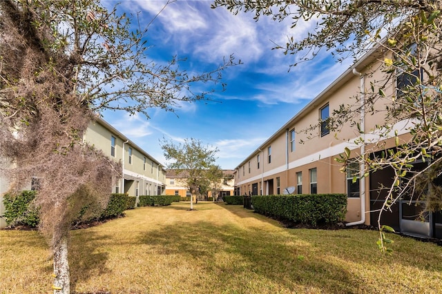 view of home's community featuring a yard