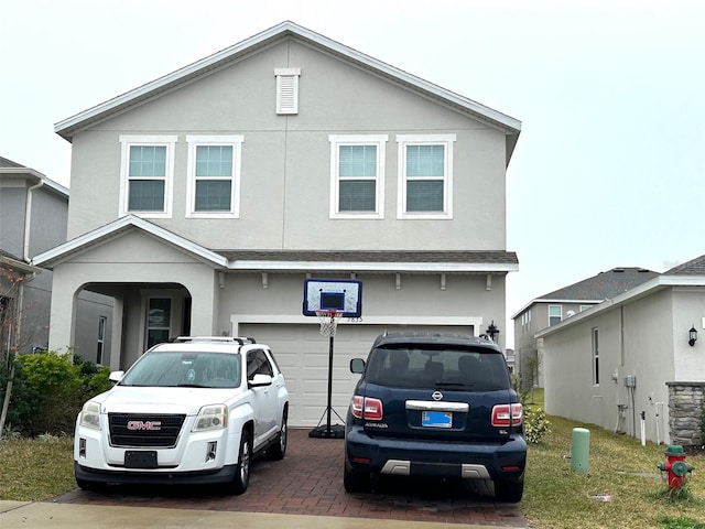 view of front of house featuring a garage