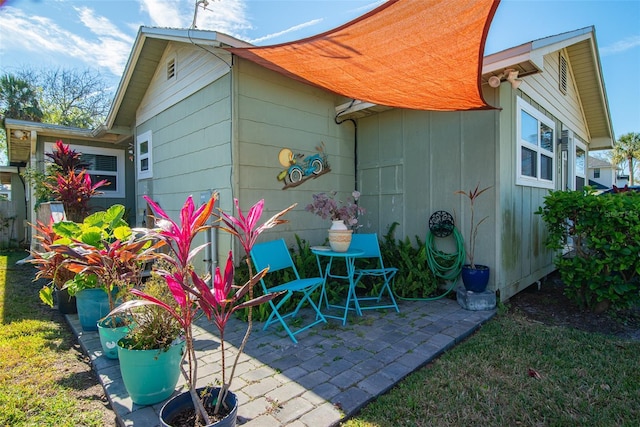 exterior space with a patio