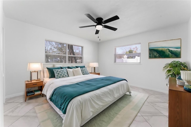 bedroom with ceiling fan