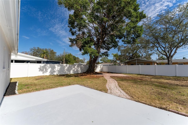 view of yard featuring a patio