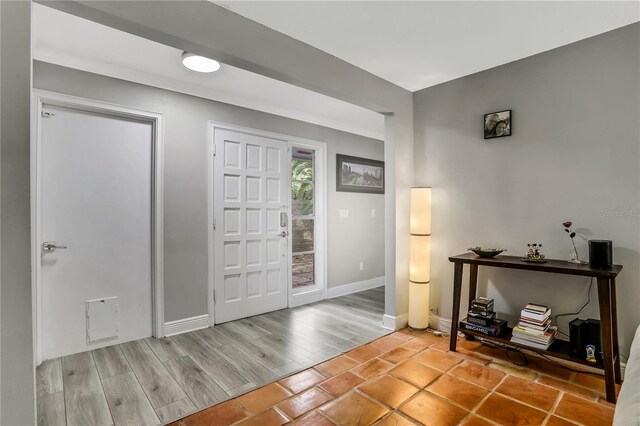 entryway featuring light hardwood / wood-style flooring