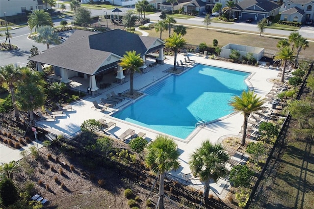 view of pool featuring a patio area